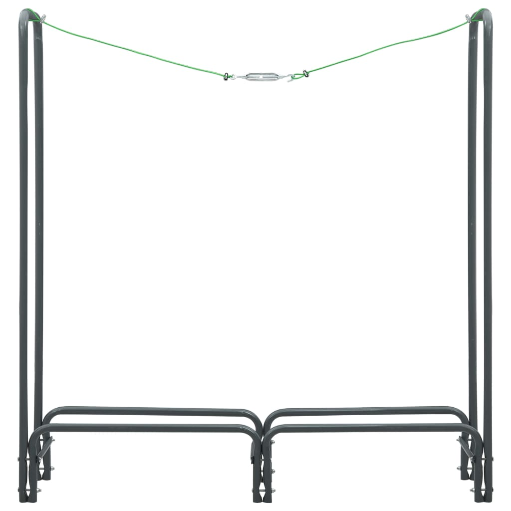 vidaXL Firewood Rack Anthracite 47.2"x13.8"x47.2" Steel