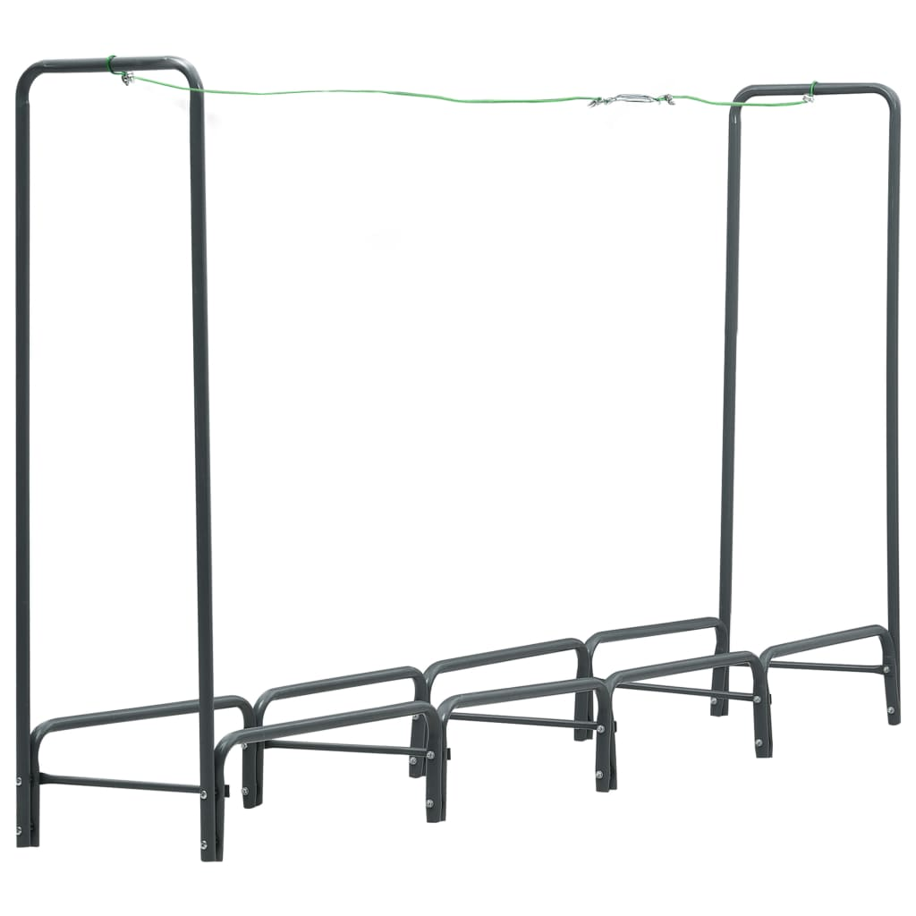 vidaXL Firewood Rack Anthracite 94.5"x13.8"x47.2" Steel