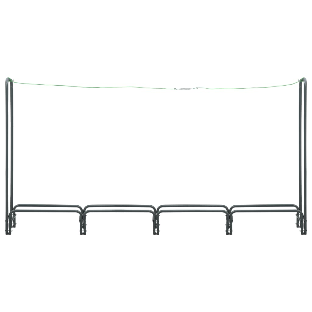 vidaXL Firewood Rack Anthracite 94.5"x13.8"x47.2" Steel