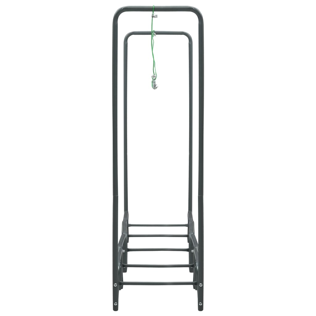 vidaXL Firewood Rack Anthracite 94.5"x13.8"x47.2" Steel