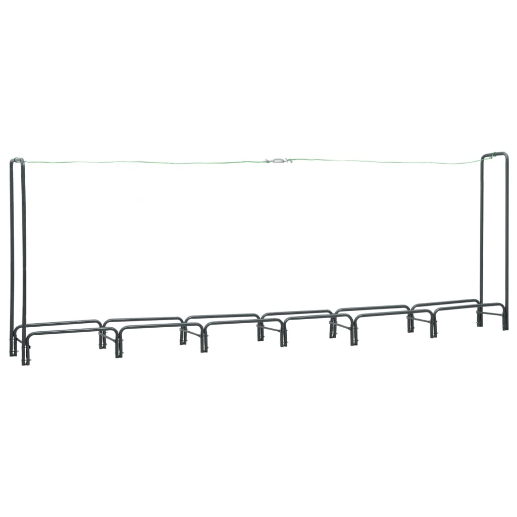 vidaXL Firewood Rack Anthracite 141.7"x13.8"x47.2" Steel