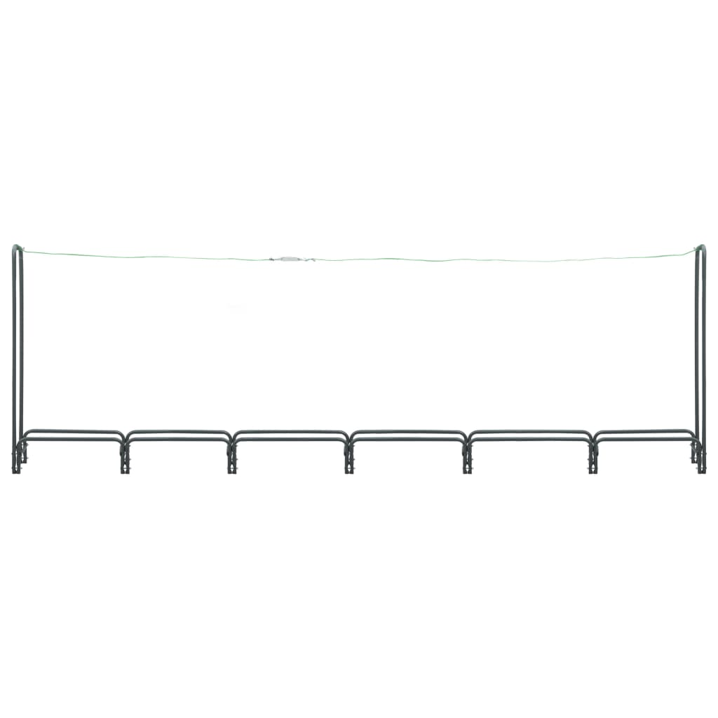 vidaXL Firewood Rack Anthracite 141.7"x13.8"x47.2" Steel