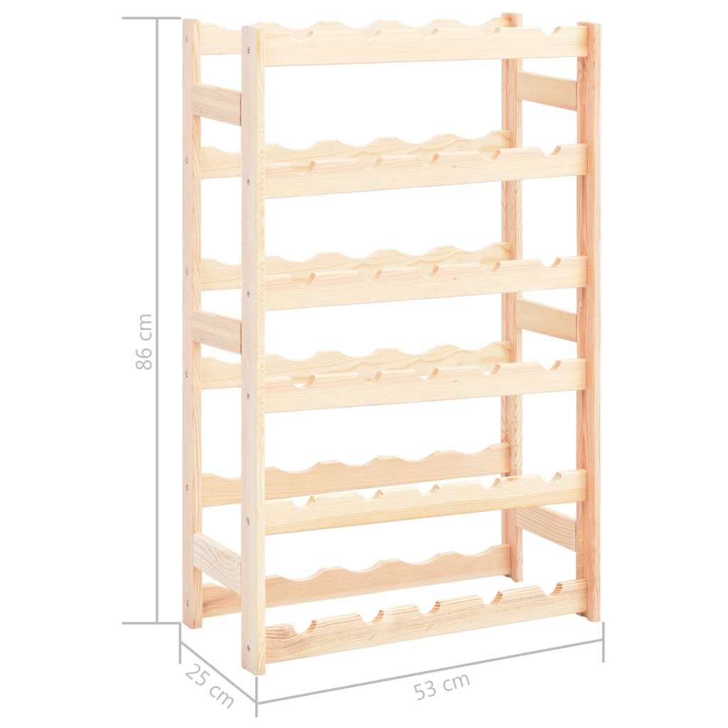 vidaXL Wine Rack for 30 Bottles Pinewood