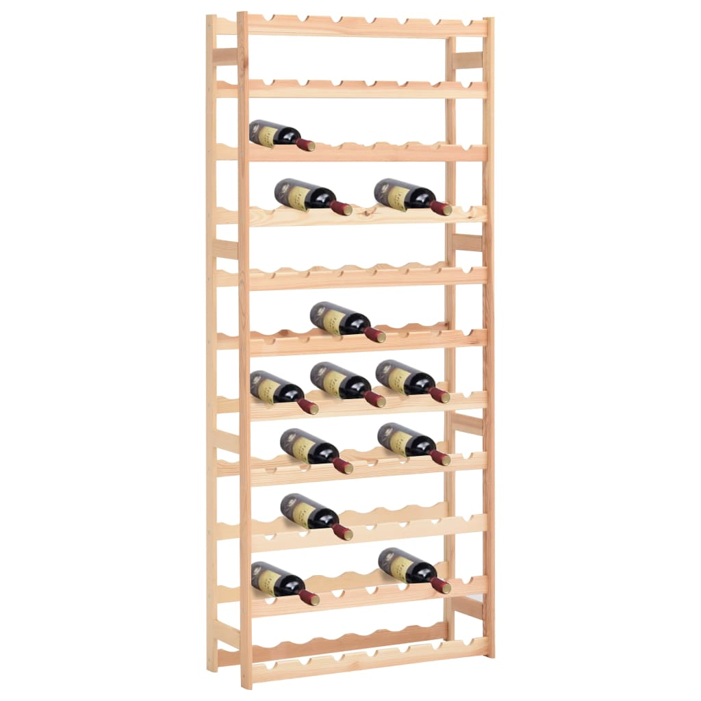 vidaXL Wine Rack for 77 Bottles Pinewood