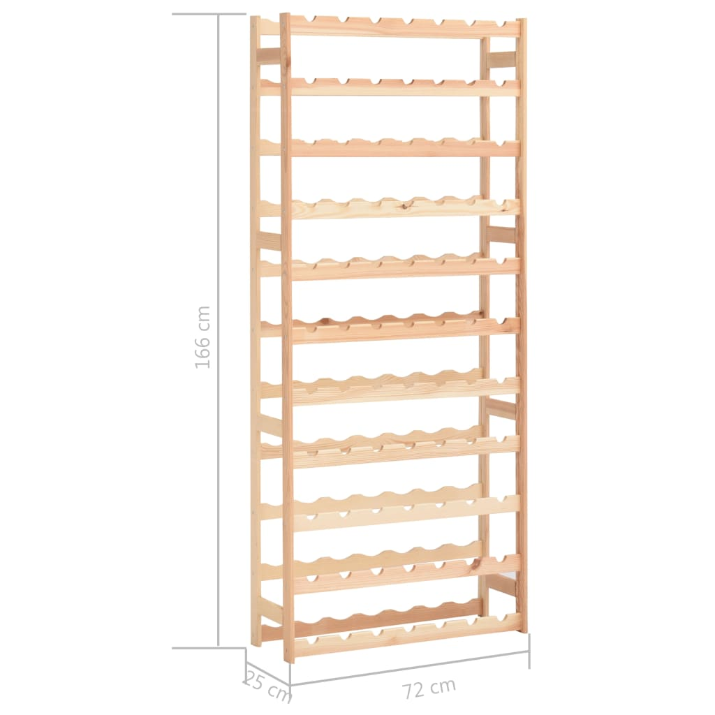 vidaXL Wine Rack for 77 Bottles Pinewood