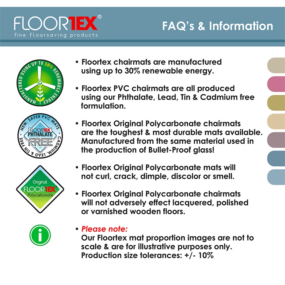 Enhanced Polymer Rectangular Chair Mat for Carpets up to 3/8" - 48" x 51"