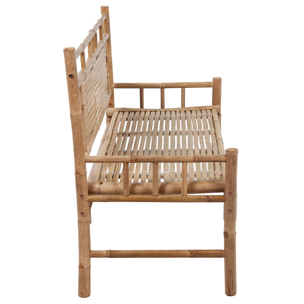 vidaXL Patio Bench with Cushion 47.2" Bamboo