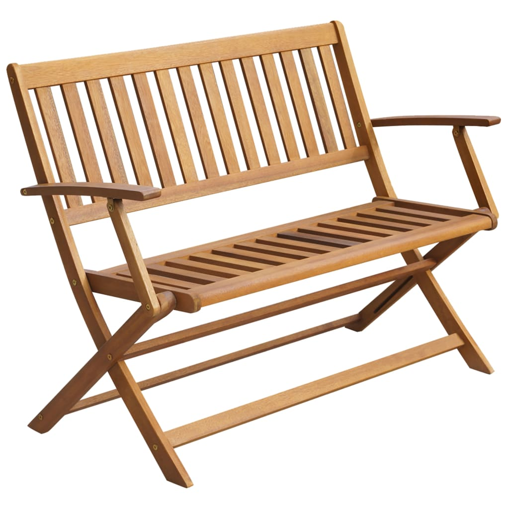 vidaXL Patio Bench with Cushion 47.2'' Solid Acacia Wood