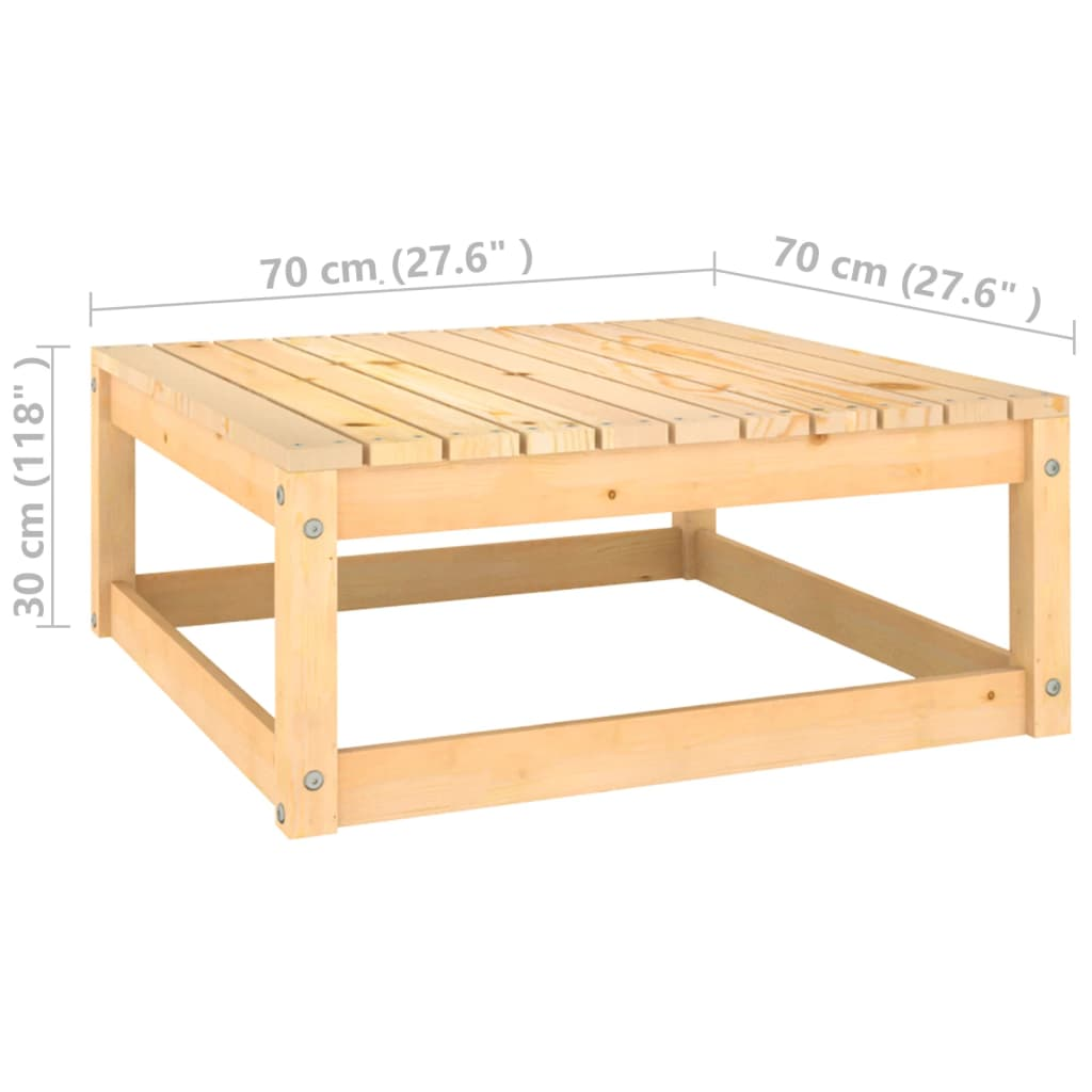 vidaXL 3 Piece Patio Lounge Set with Cushions Solid Wood Pine