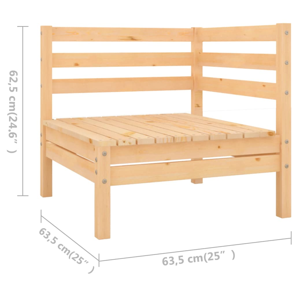 vidaXL 4 Piece Patio Lounge Set Solid Pinewood