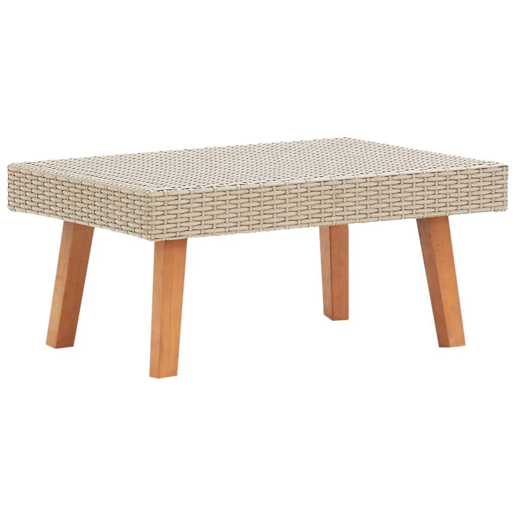 vidaXL Patio Coffee Table Poly Rattan Beige