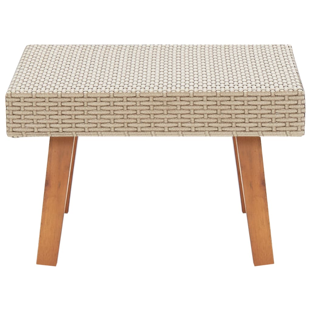 vidaXL Patio Coffee Table Poly Rattan Beige