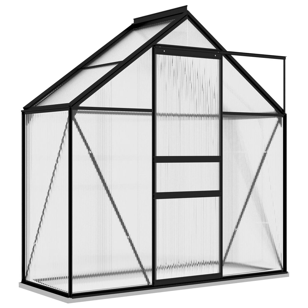 vidaXL Greenhouse Anthracite Aluminum 14.3 ft²