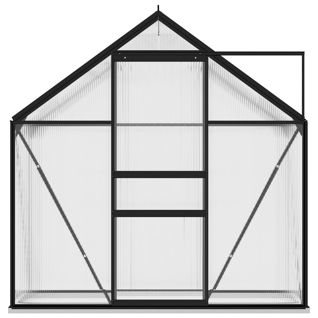 vidaXL Greenhouse Anthracite Aluminum 14.3 ft²