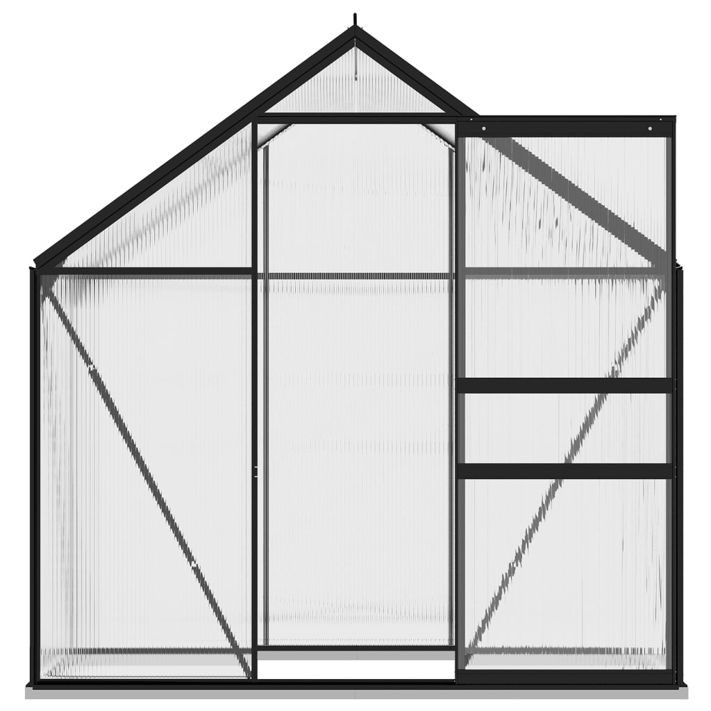 vidaXL Greenhouse Anthracite Aluminum 14.3 ft²