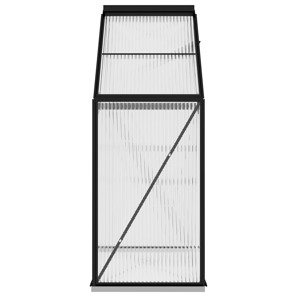 vidaXL Greenhouse Anthracite Aluminum 14.3 ft²