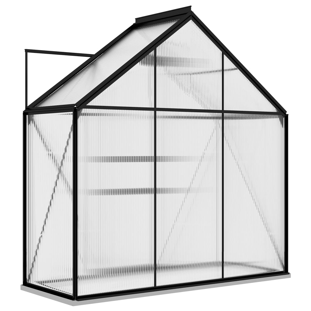 vidaXL Greenhouse Anthracite Aluminum 14.3 ft²