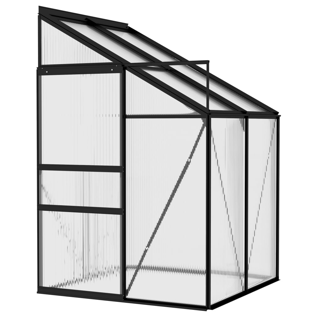 vidaXL Greenhouse Anthracite Aluminum 91.5 ft³