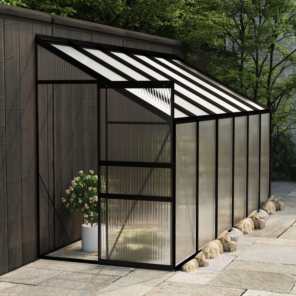 vidaXL Greenhouse Anthracite Aluminum 262.7 ft³