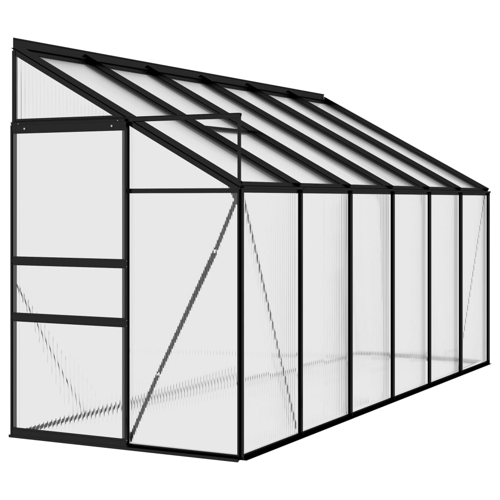 vidaXL Greenhouse Anthracite Aluminum 262.7 ft³