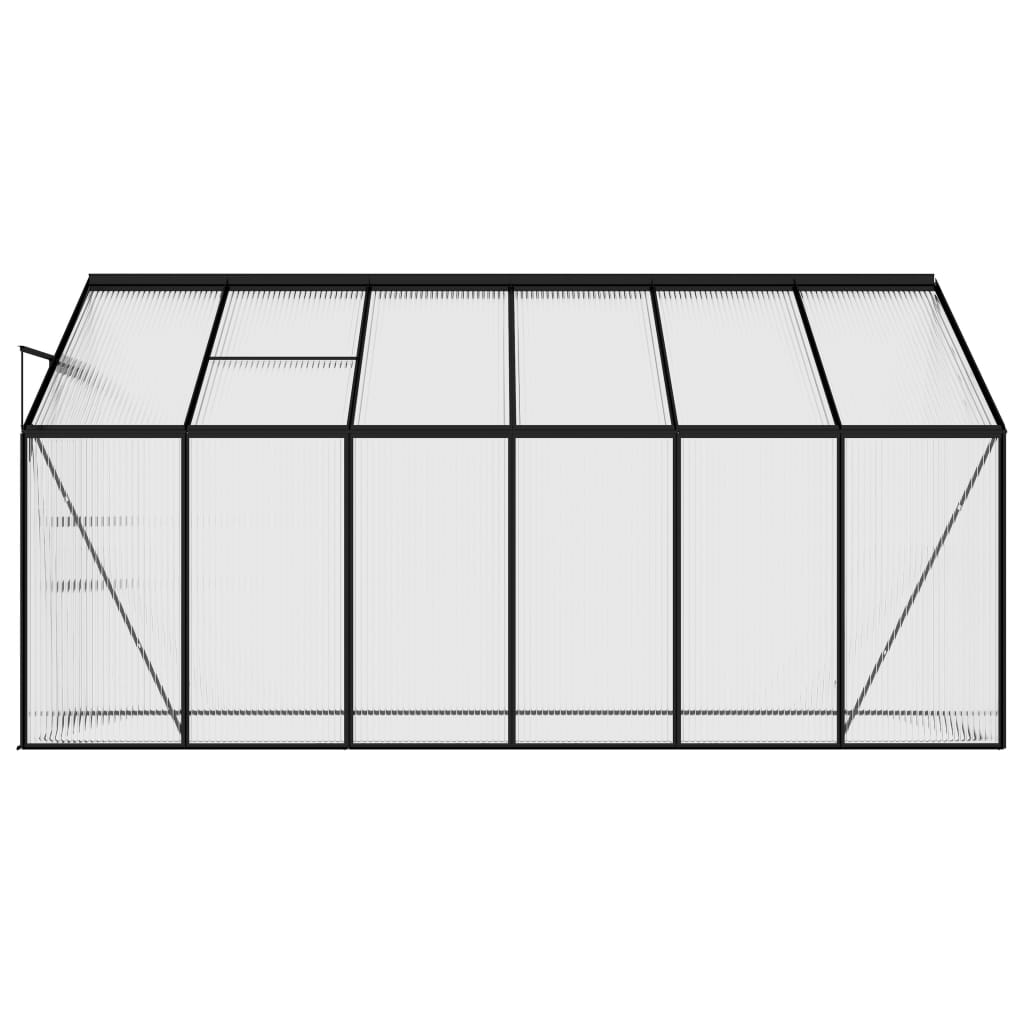 vidaXL Greenhouse Anthracite Aluminum 262.7 ft³