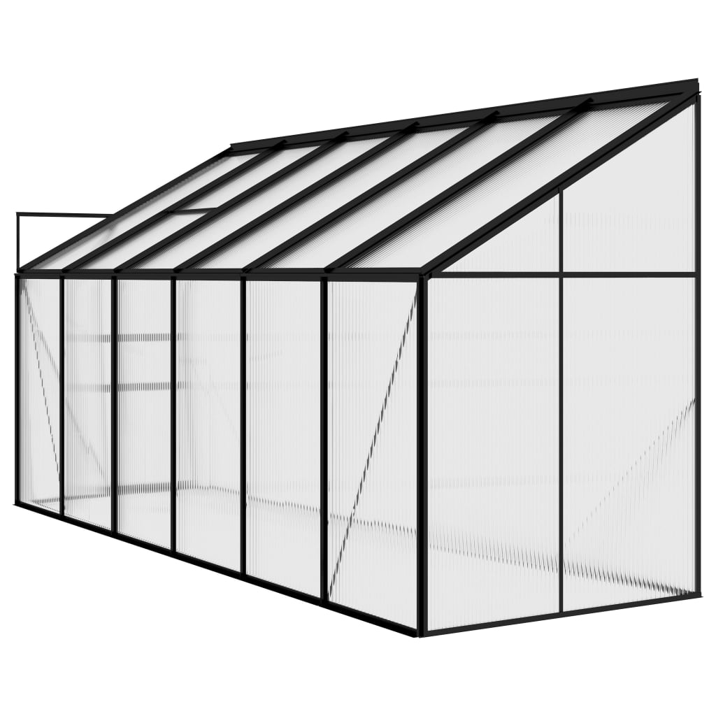 vidaXL Greenhouse Anthracite Aluminum 262.7 ft³