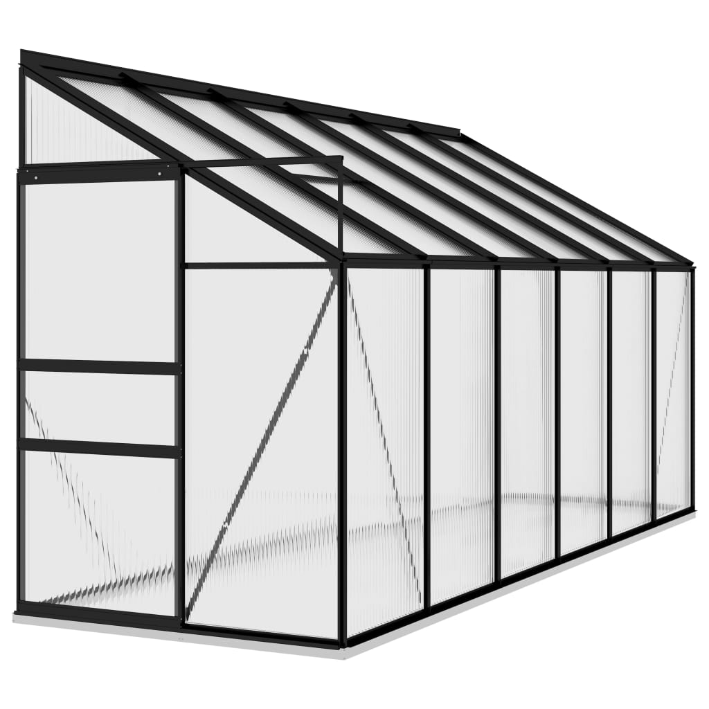 vidaXL Greenhouse Anthracite Aluminum 274.3 ft³