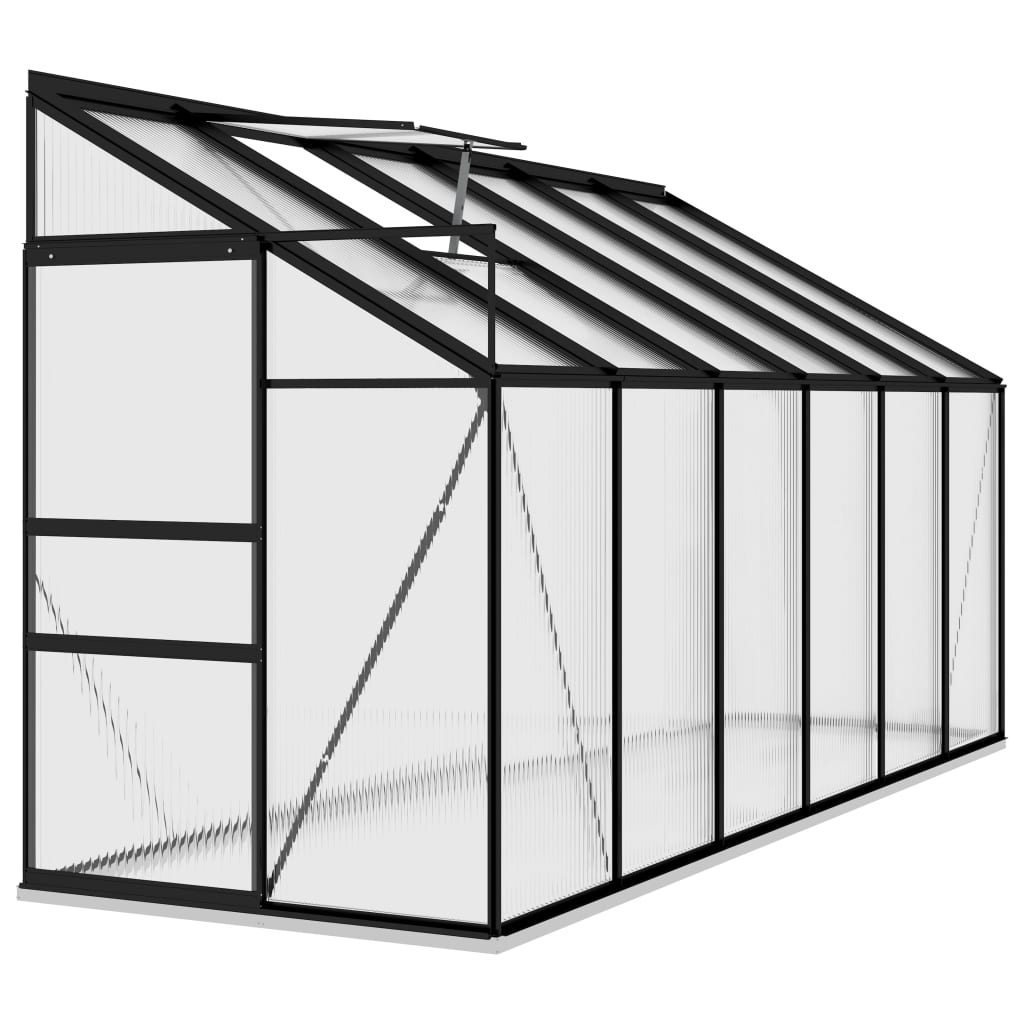 vidaXL Greenhouse Anthracite Aluminum 274.3 ft³