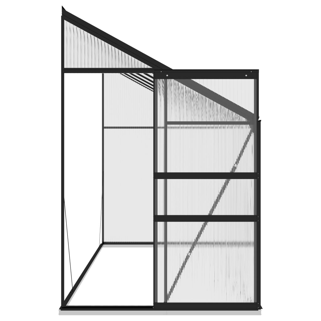 vidaXL Greenhouse Anthracite Aluminum 274.3 ft³