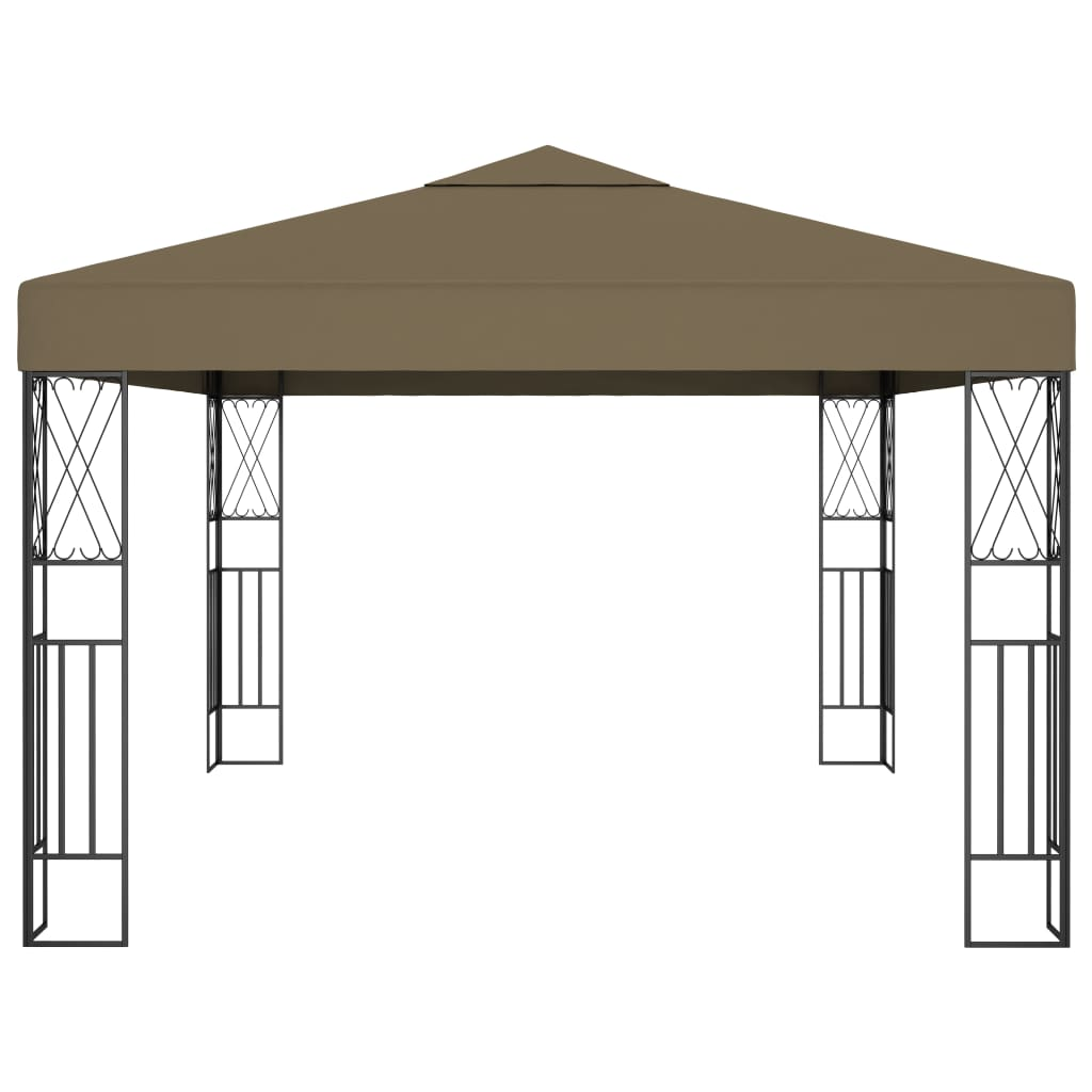 vidaXL Gazebo 118.1"x157.5" Taupe Fabric