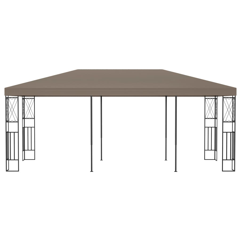 vidaXL Gazebo 236.2"x118.1" Taupe Fabric