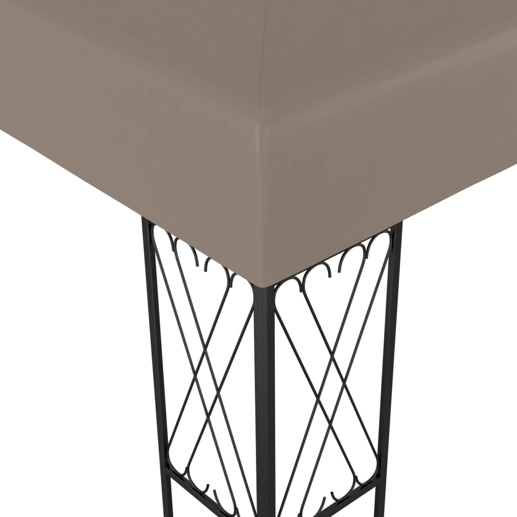 vidaXL Gazebo 236.2"x118.1" Taupe Fabric