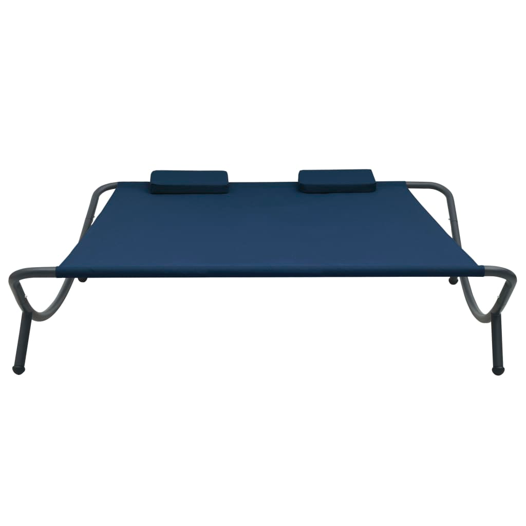 vidaXL Patio Lounge Bed Fabric Blue