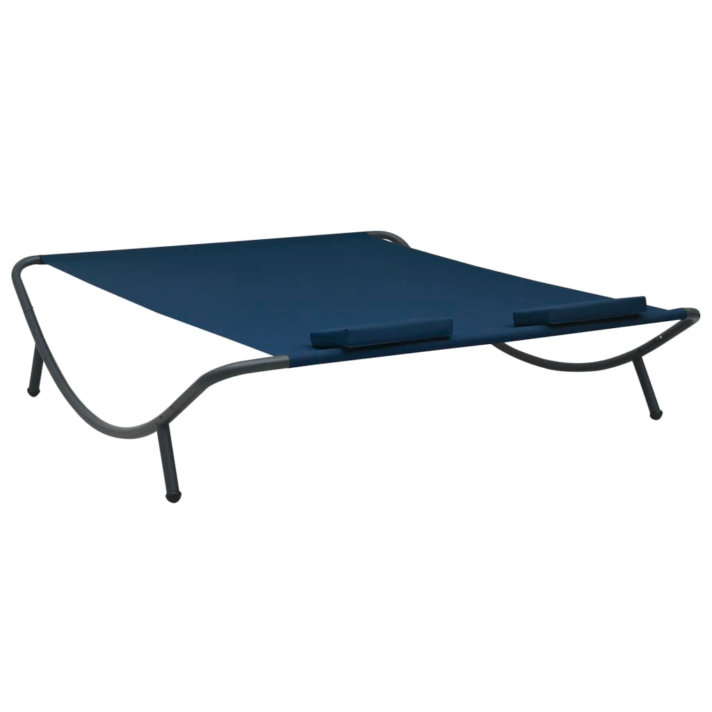 vidaXL Patio Lounge Bed Fabric Blue