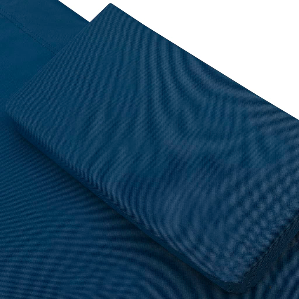 vidaXL Patio Lounge Bed Fabric Blue