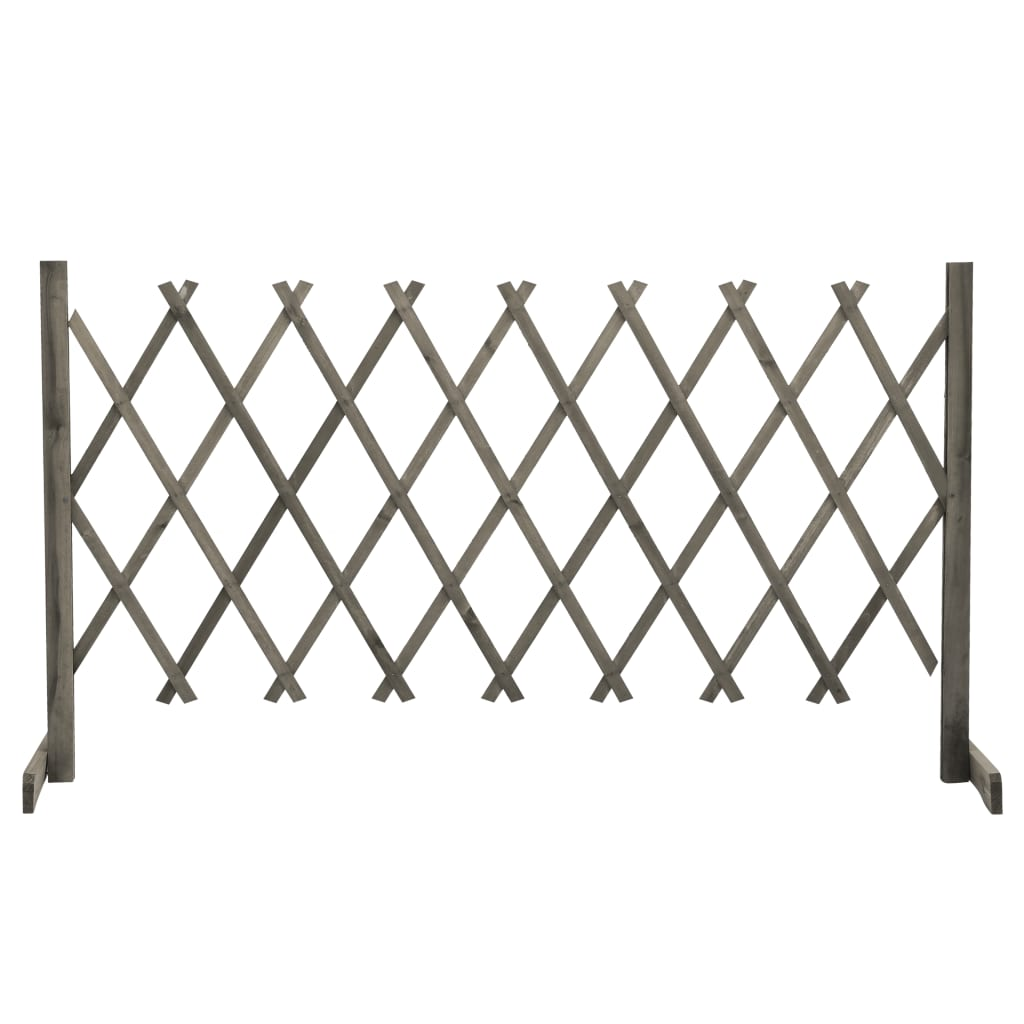 vidaXL Garden Trellis Fence Gray 59.1"x31.5" Solid Firwood