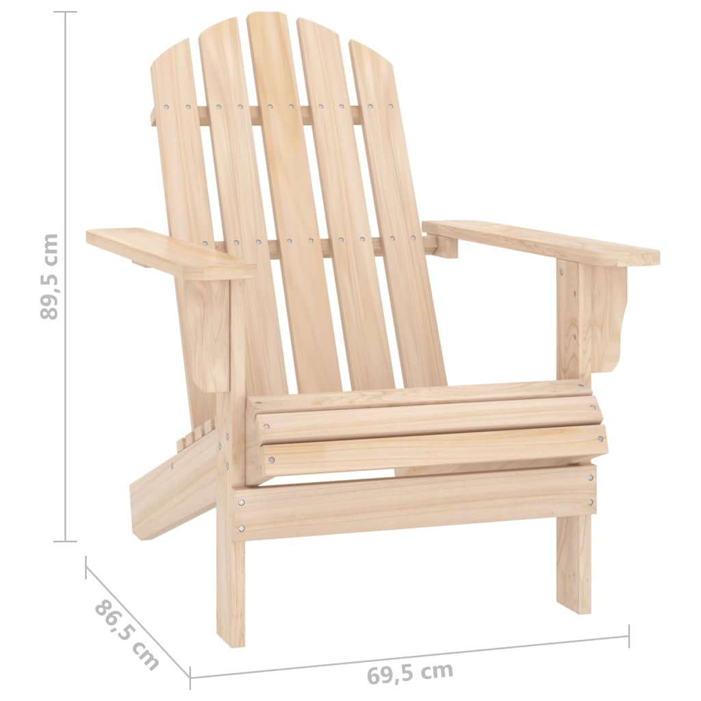 vidaXL Patio Adirondack Chair Solid Fir Wood