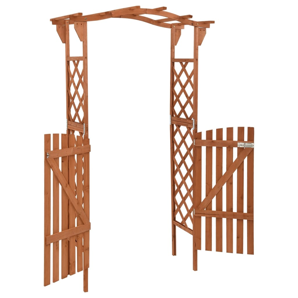 vidaXL Pergola with Gate 45.7"x15.7"x80.3" Solid Firwood