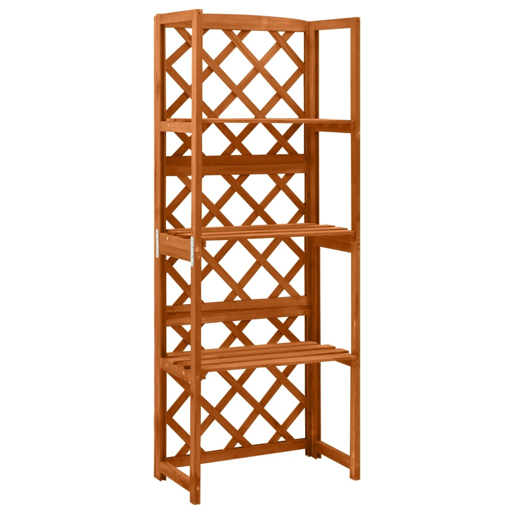 vidaXL Trellis with Shelves 21.7"x11.8"x55.1" Solid Fir Wood