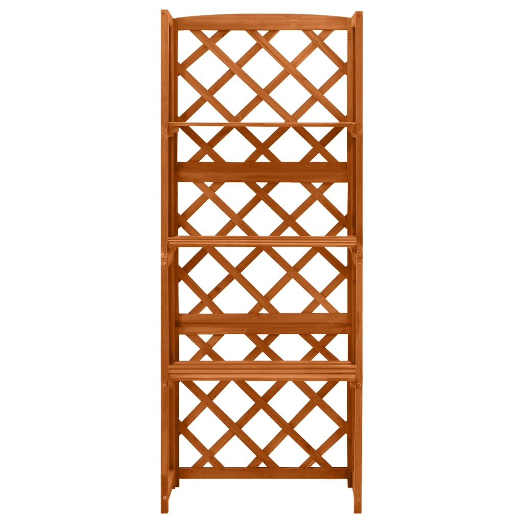 vidaXL Trellis with Shelves 21.7"x11.8"x55.1" Solid Fir Wood