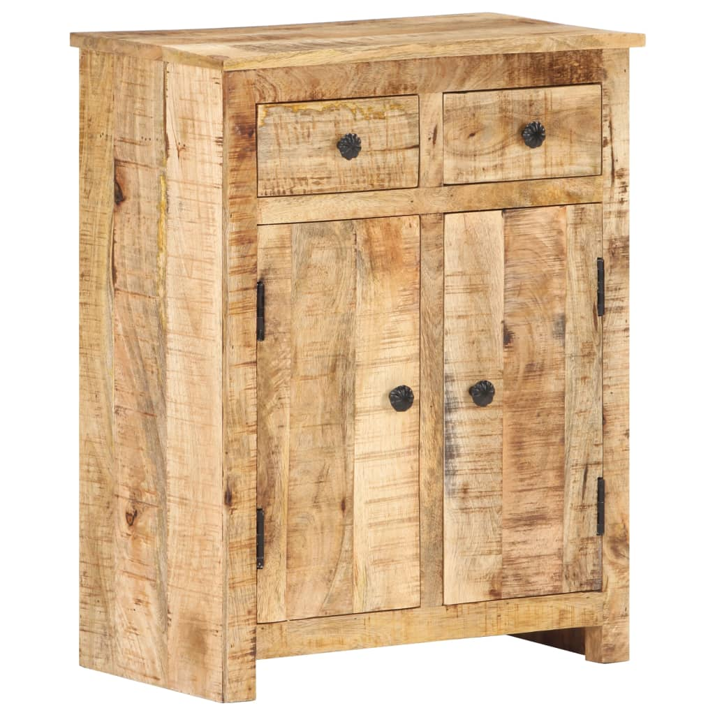 vidaXL Sideboard 23.2"x13.8"x29.5" Rough Mango Wood