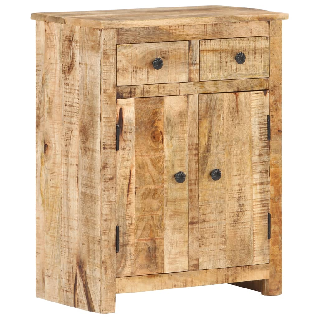 vidaXL Sideboard 23.2"x13.8"x29.5" Rough Mango Wood