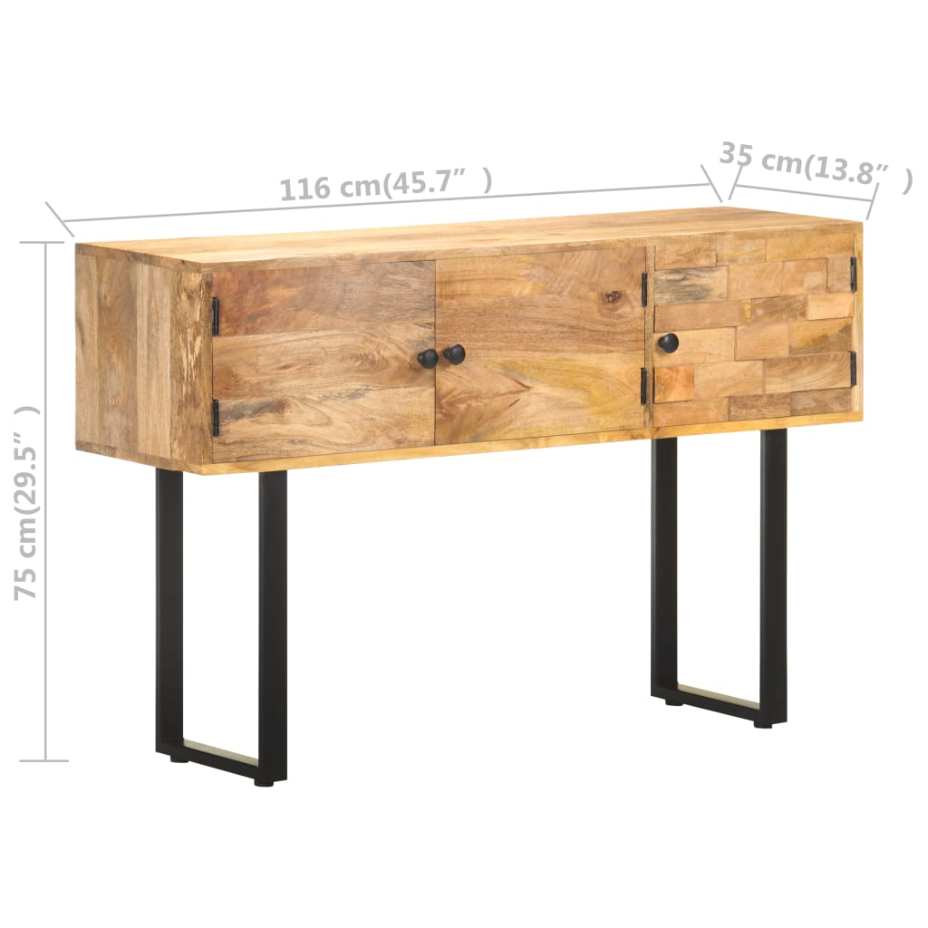 vidaXL Sideboard 45.7"x13.8"x29.5" Solid Mango Wood