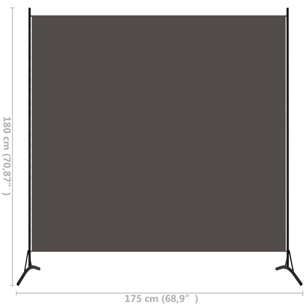 vidaXL Room Divider Anthracite 68.9"x70.9" Fabric