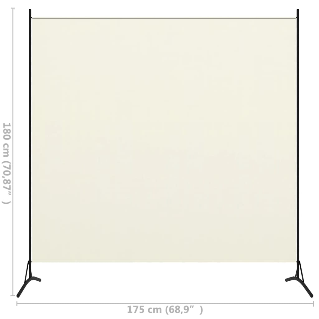 vidaXL Room Divider White 68.9"x70.9" Fabric