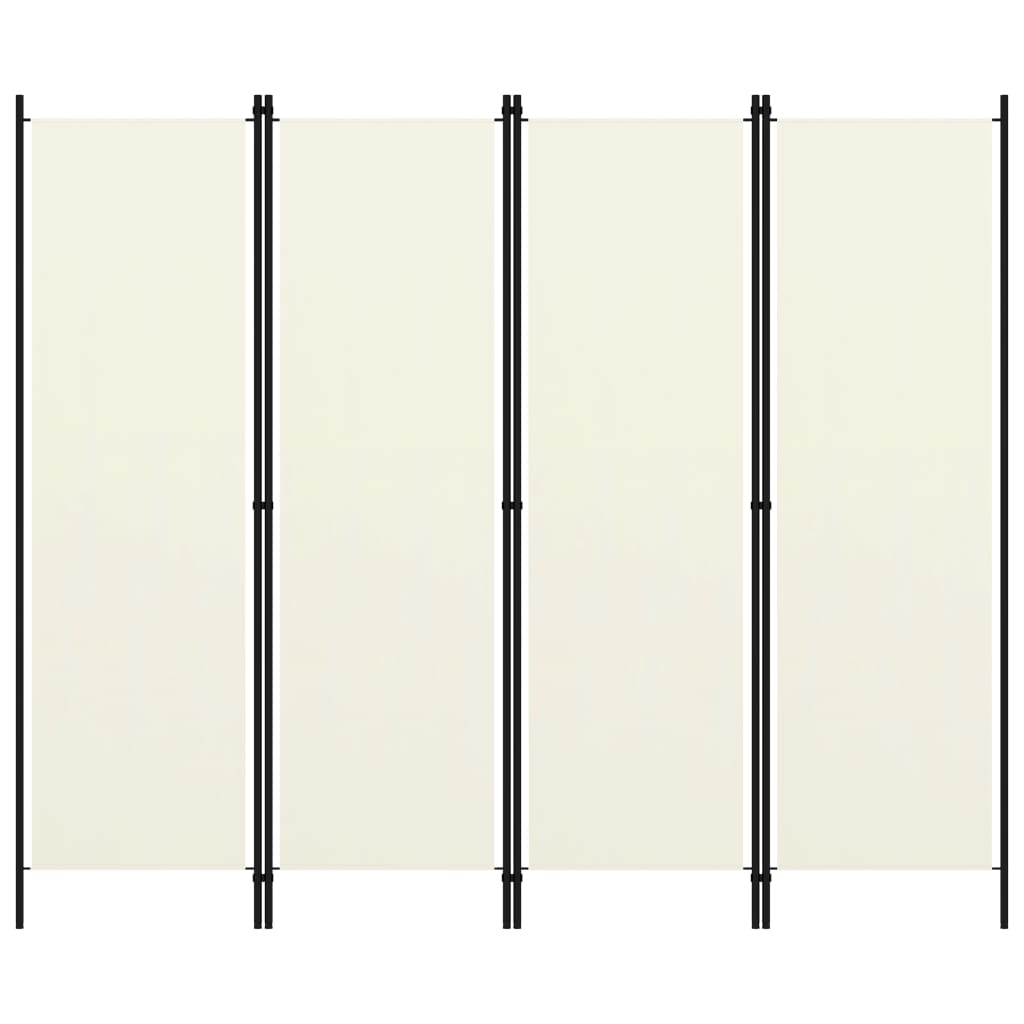 vidaXL 4-Panel Room Divider White 78.7"x70.9"