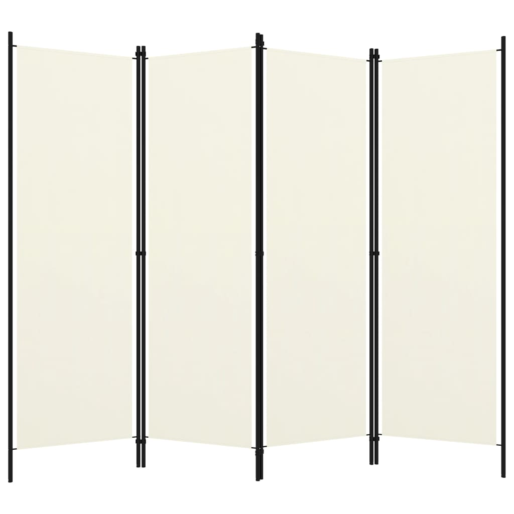 vidaXL 4-Panel Room Divider White 78.7"x70.9"