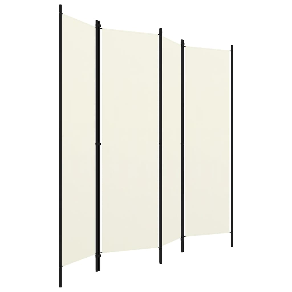 vidaXL 4-Panel Room Divider White 78.7"x70.9"