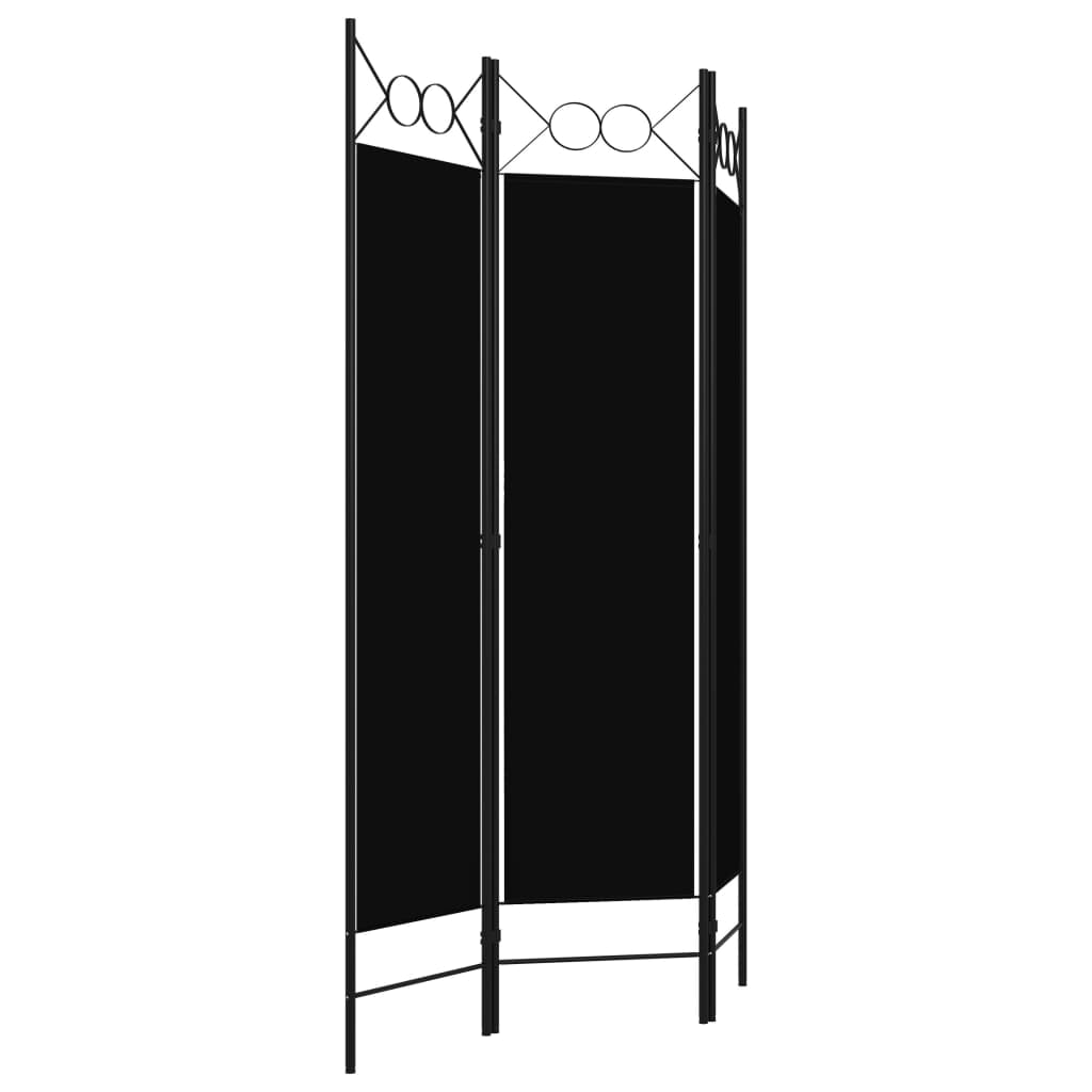 vidaXL 3-Panel Room Divider Black 47.2"x70.9"