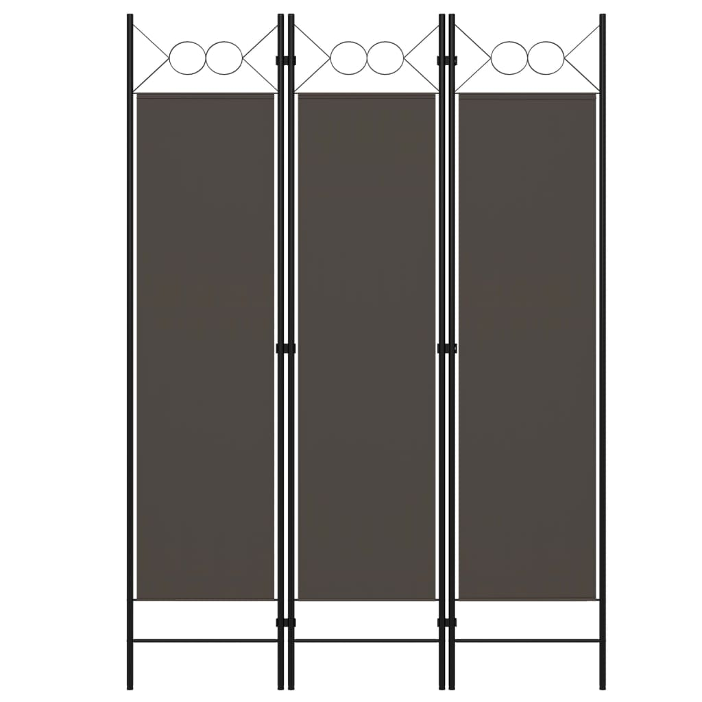 vidaXL 3-Panel Room Divider Anthracite 47.2"x70.9"